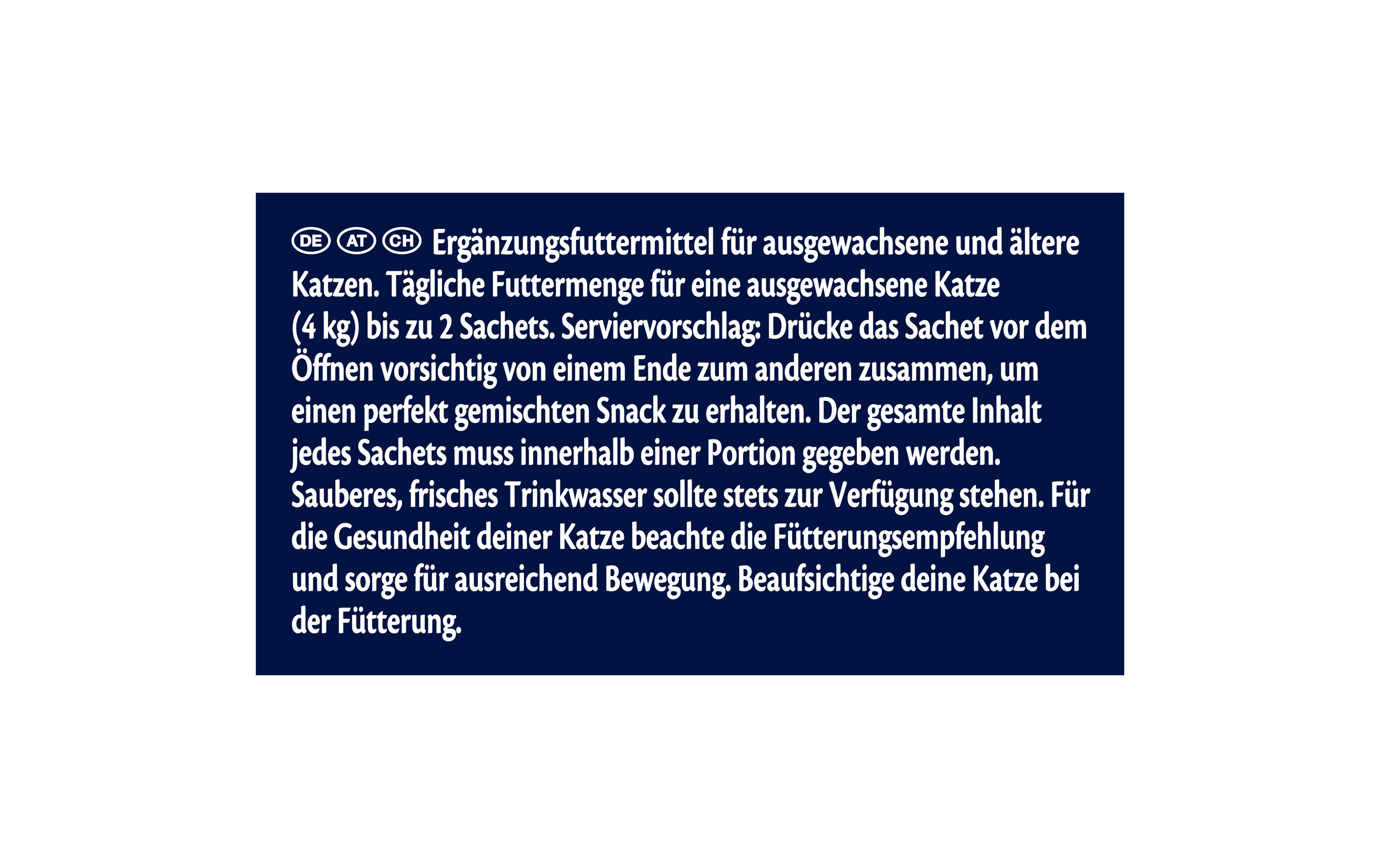 Katzen-Snack Deli Moments Ente 4 x 10gErgänzungsfuttermittel für ausgewachsene und ältere Katzen