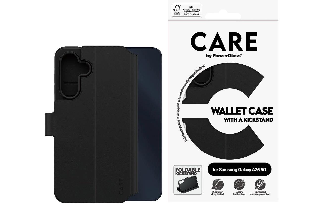Back Cover Wallet Case Kickstand Galaxy A26 5G SchwarzSchutzhülle für das Samsung Galaxy A26 5G