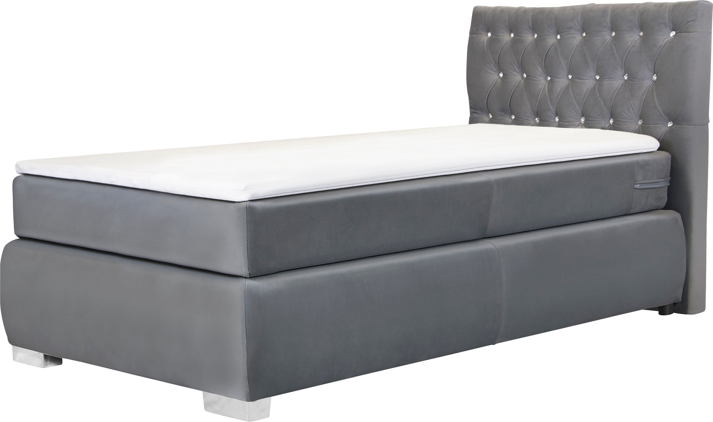Leonique Boxspringbett »Rumba« Taschenfederkern-Matratze in Härtegrad 3, in 4 Breiten, incl. Topper