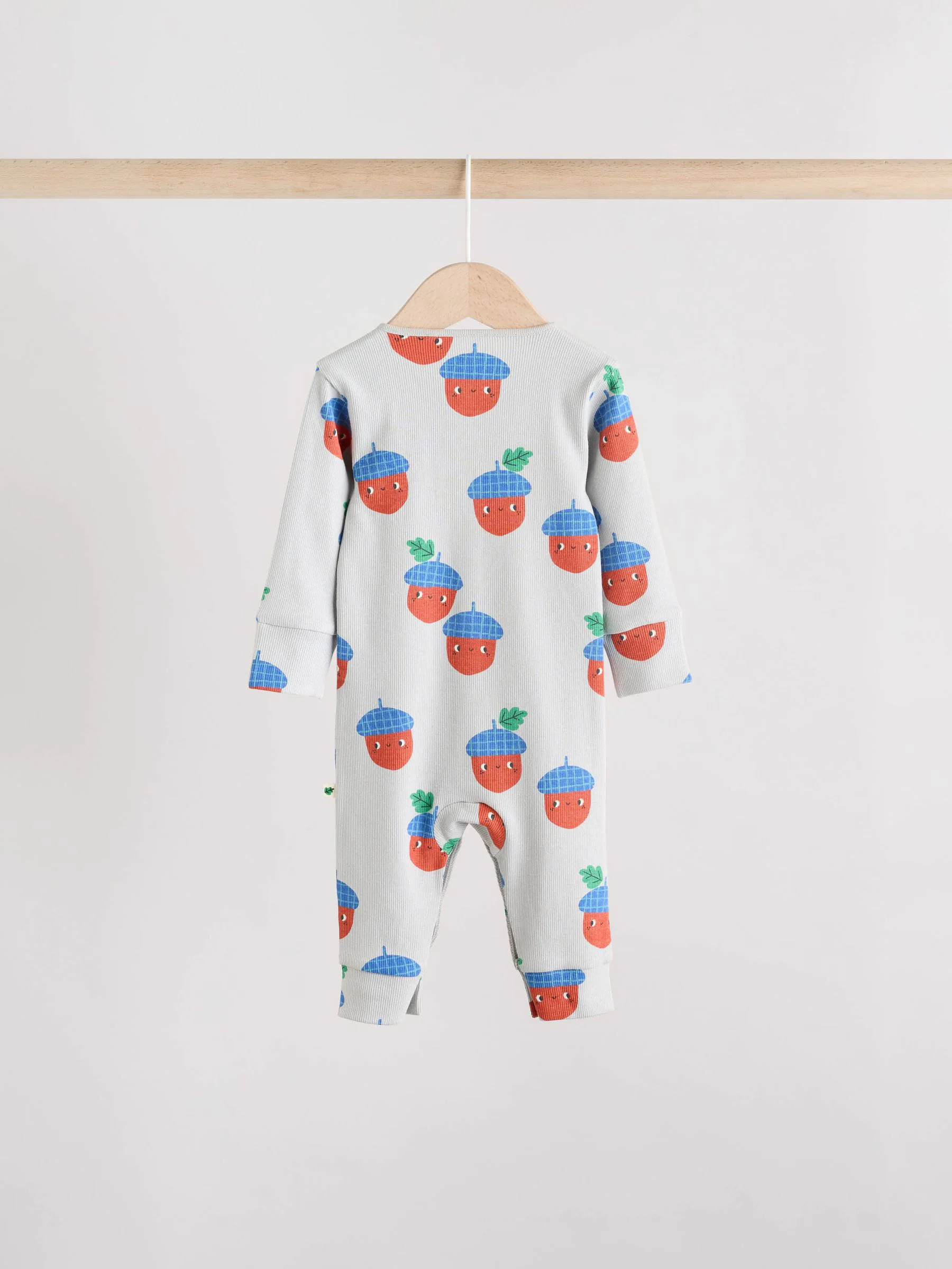Groen - Verpakking van 3 baby pyjama's zonder voetjes met herfstpompoen (0mnd-3jr)