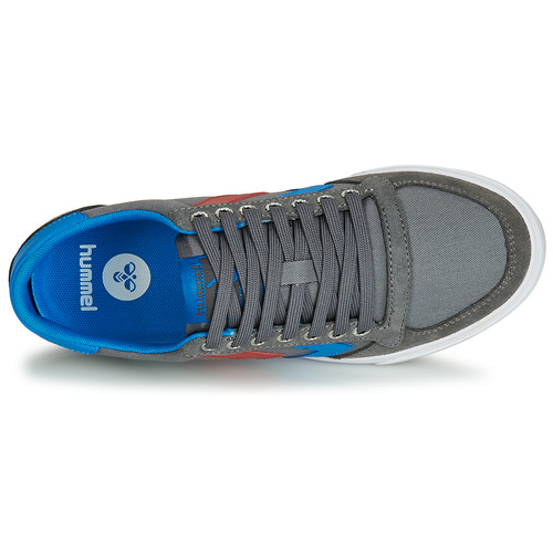hummel - SLIMMER STADIL LOW - Gris / Bleu / Rouge