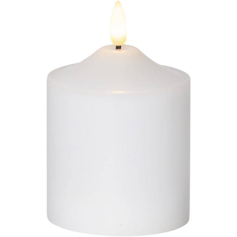 Star Trading LED Kerze Flamme, 12 cm, weiss