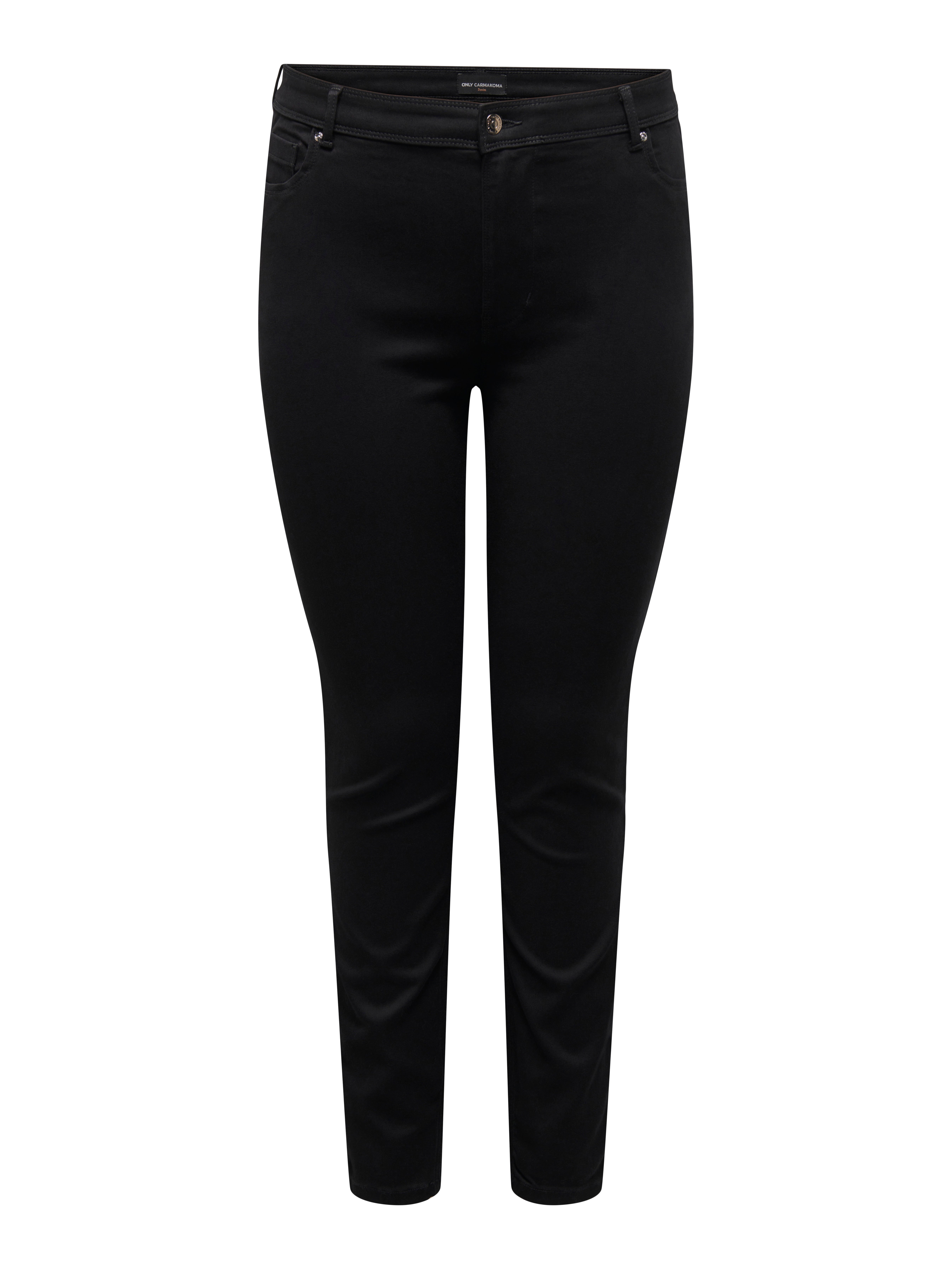 CARULTIMATE Mittlere Taille Skinny Fit Jeans Black Denim