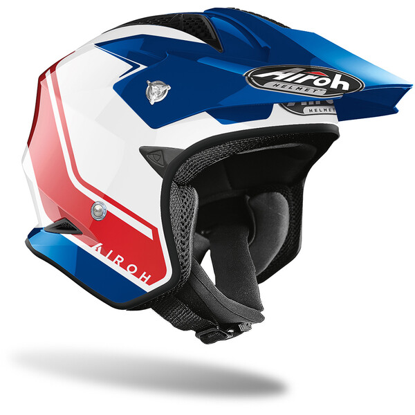 Airoh - Casque TRR S Keen Blanc brillant / Bleu / Rouge