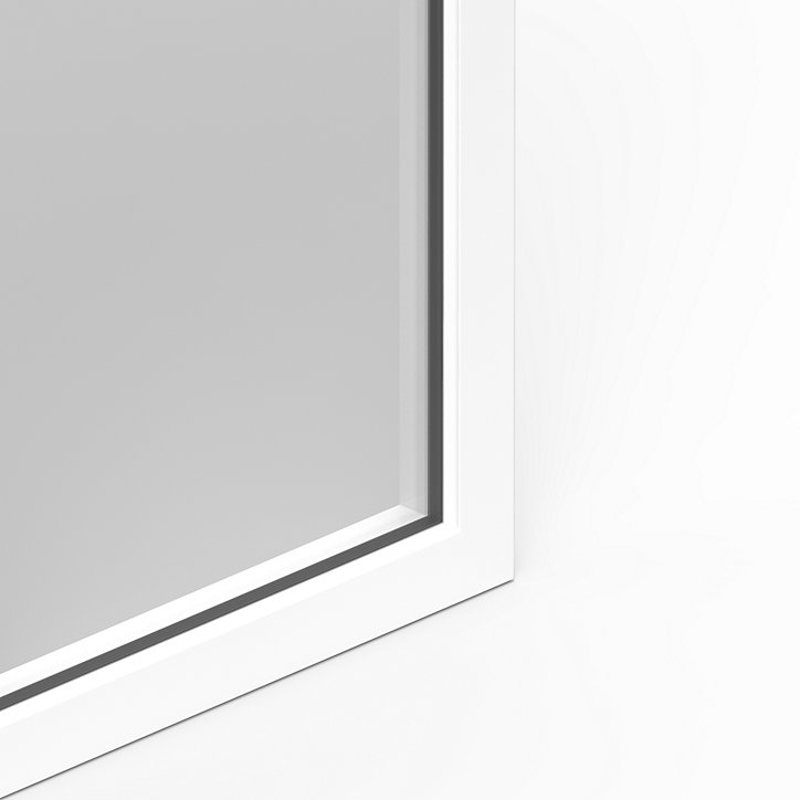 Fenêtre abattant alu GoodHome blanc - l.80 x h.45 cm