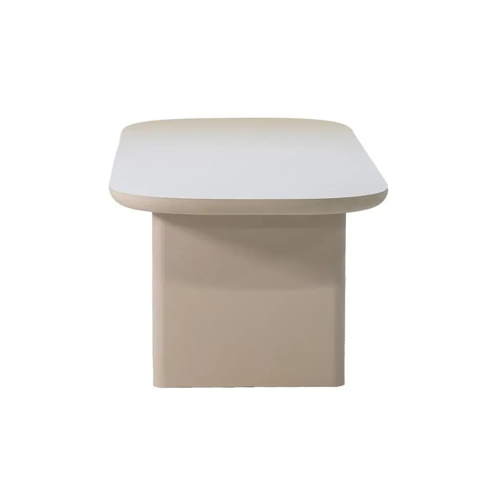 Eettafel Deens Ovaal 240cm - Beige Betonlook - Maya