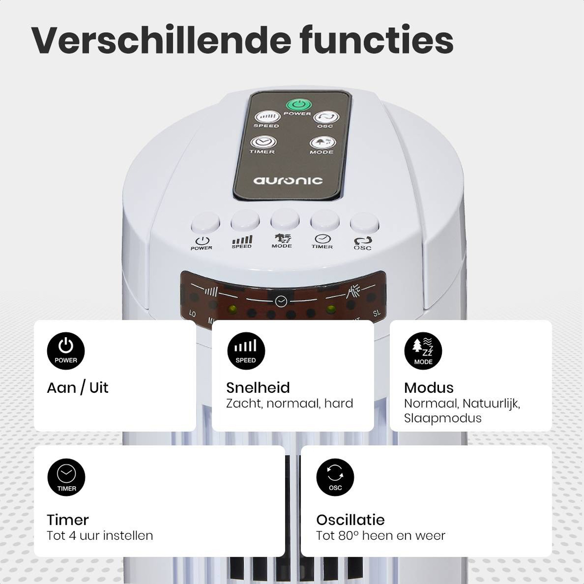 Auronic 74 cm torenventilator - White
