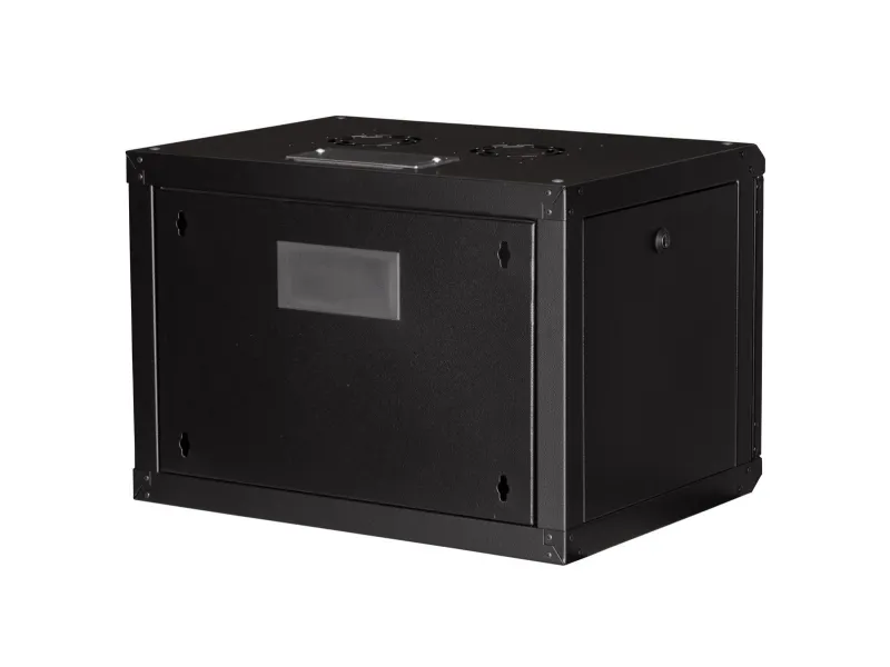 ROLINE 26.21.0170, Vægmonteret stativ, 7U, Nøglelås, Rack skinner, 14,5 kg, Sort
