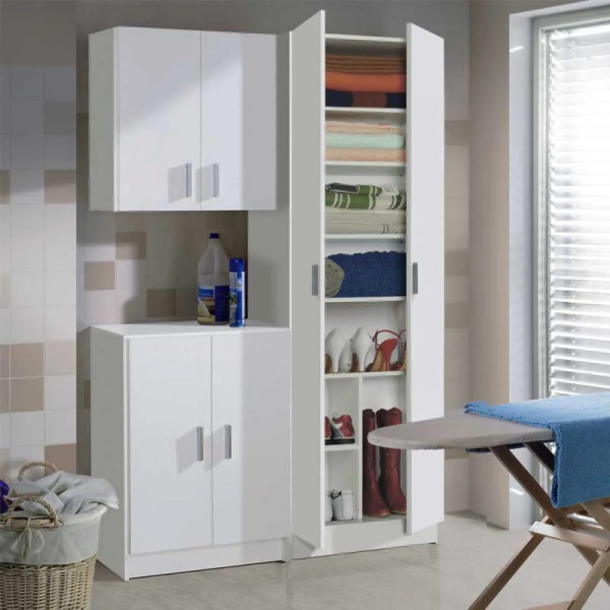 dansmamaison Armoire à chaussures MULA blanc