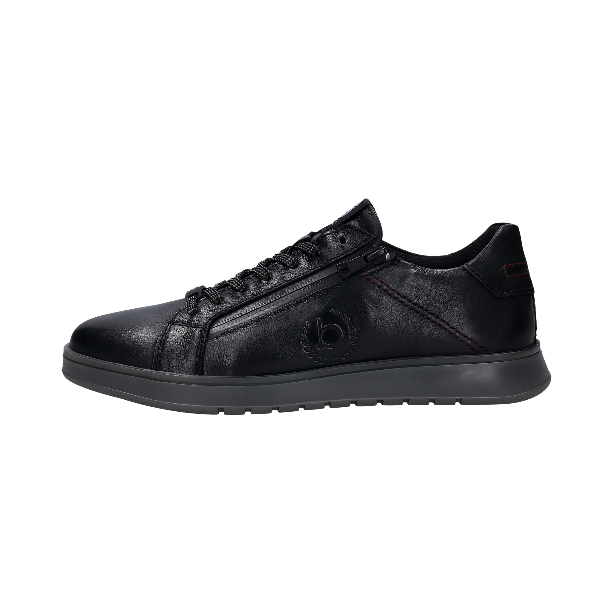 Leder Sneaker schwarz