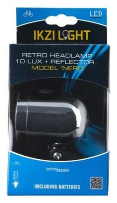 IKZI Phare Nero batterie 10 lux chrome