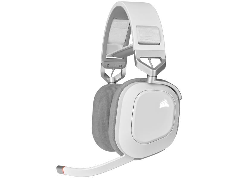 Corsair Headset HS80 RGB iCUE Weiss Kabelloses Surround-Sound Gaming-Headset