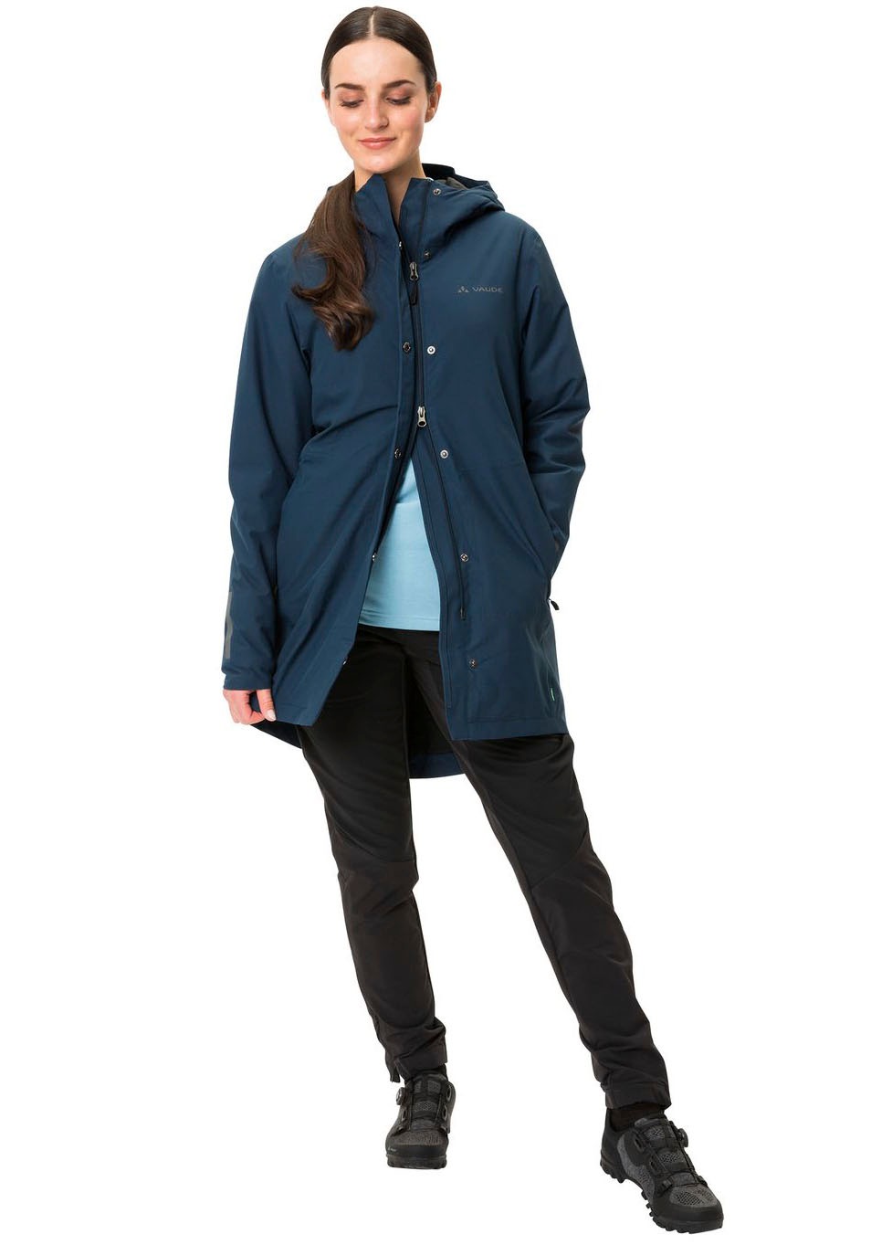 VAUDE Funktionsmantel »WOMEN'S CYCLIST PADDED PARKA II«, 1 Wasserdicht, winddicht, atmungsaktiv
