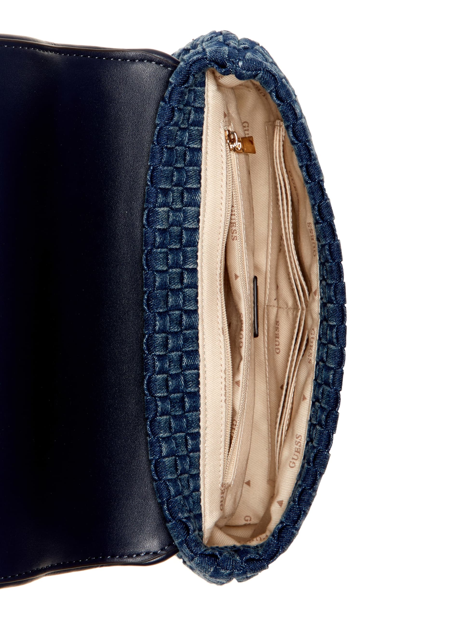 Bolsa transversal Majka em jeans