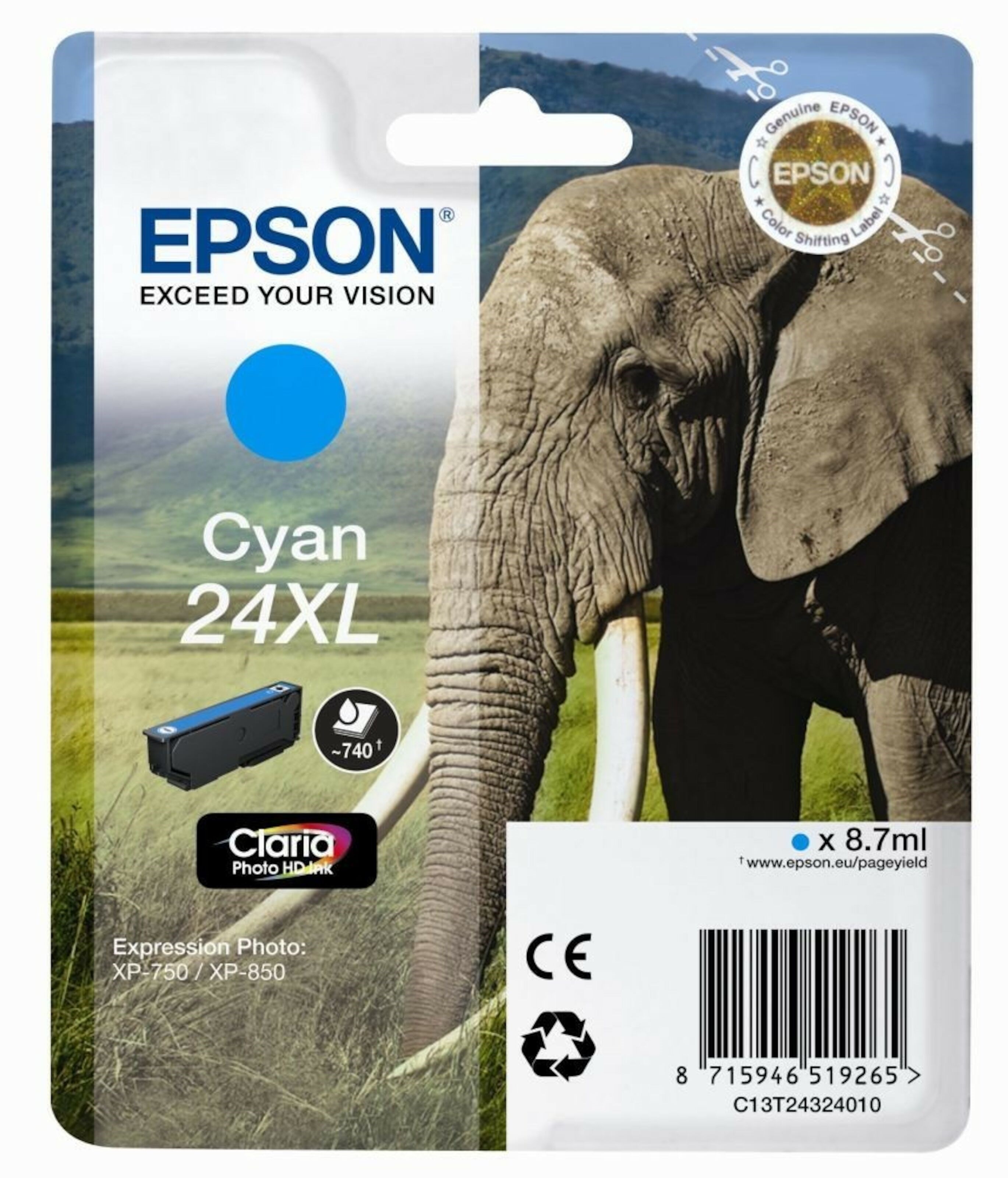 Epson T2432 Blekkpatron XL Cyan