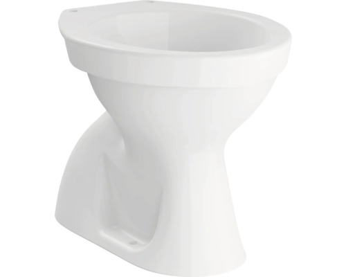 Staande toilet, diepe spoeling, met rand, verticale uitloop, glanzend wit, zonder toiletzitting
