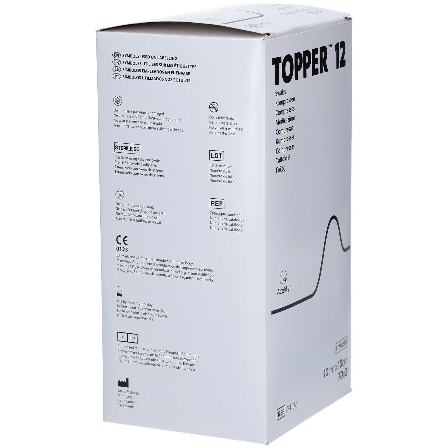 TOPPER® 12 Kompressen steril 10 x 10 cm