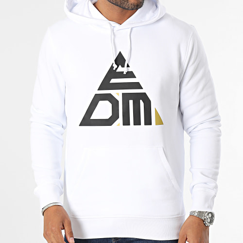 Sweat Capuche Logo Blanc Noir