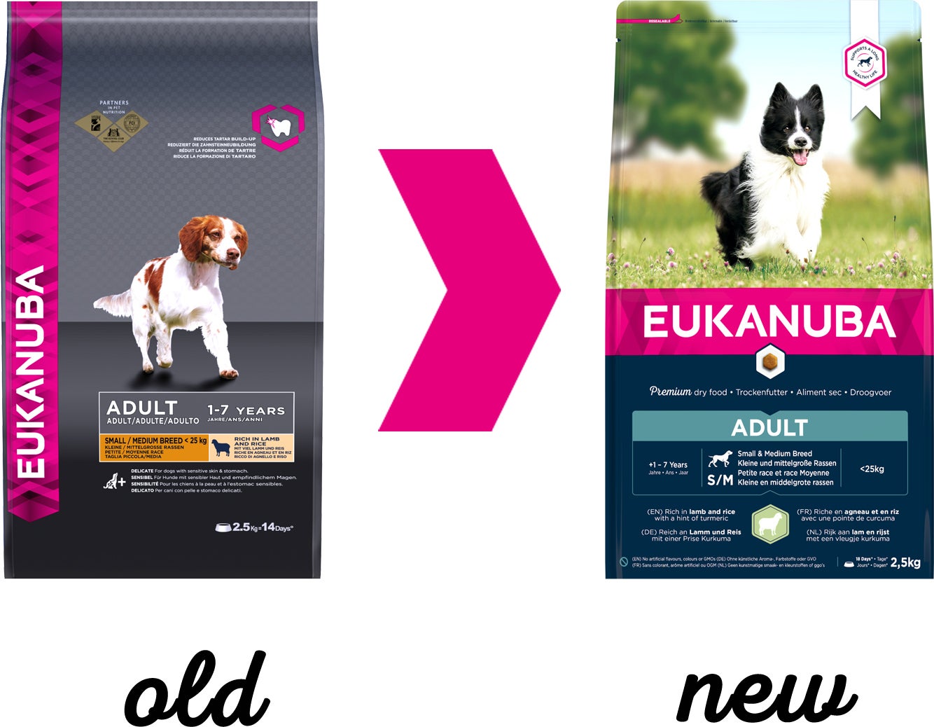 Eukanuba hondenvoer adult klein/middel lam en rijst 2,5 kg