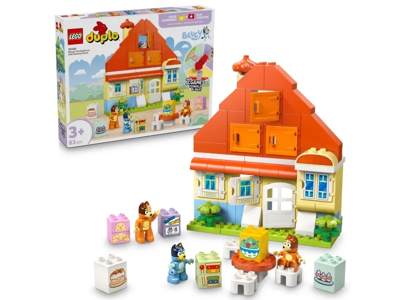 LEGO DUPLO Bluey 10459 Blueys families hus med huskespil