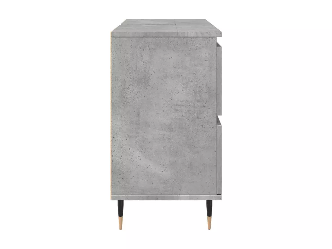 Armoire salle de bain gris béton 80x33x60cm bois d'ingénierie