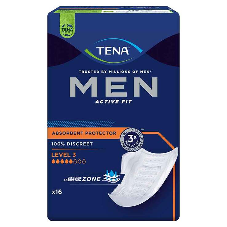 TENA® MEN ACTIVE FIT Level 3 Einlagen bei Inkontinenz, 16 St