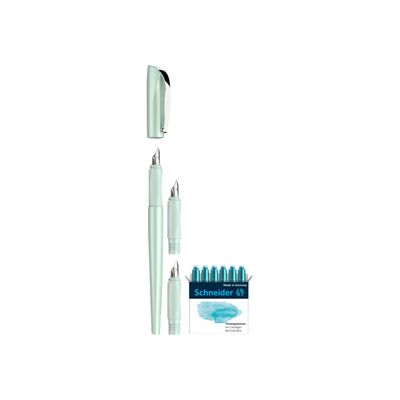 Schneider Callissima - Coffret cadeau avec stylo et différentes plumes - menthe