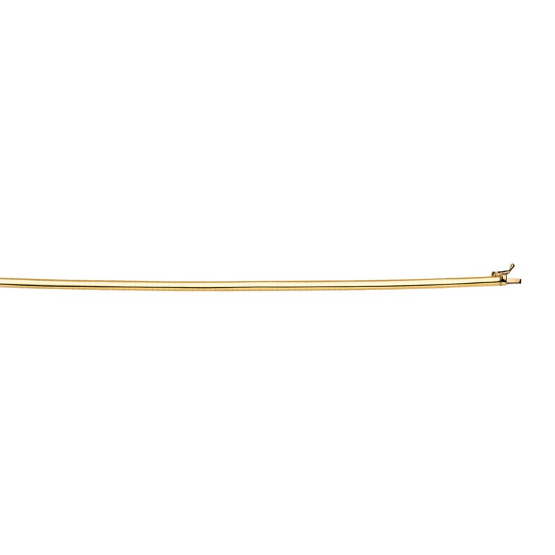 Bracelet Femme 18 cm - Oméga - Or 18 Carats - Largeur 3 mm