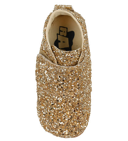 Arauto RAP Leder-Krabbelschuhe - Mingus - Gold Disco