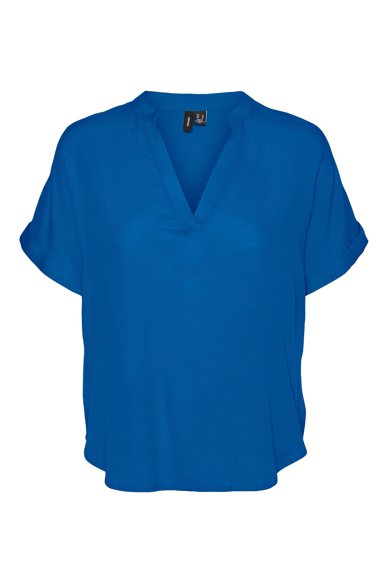 Blusa básica de manga curta - Azul