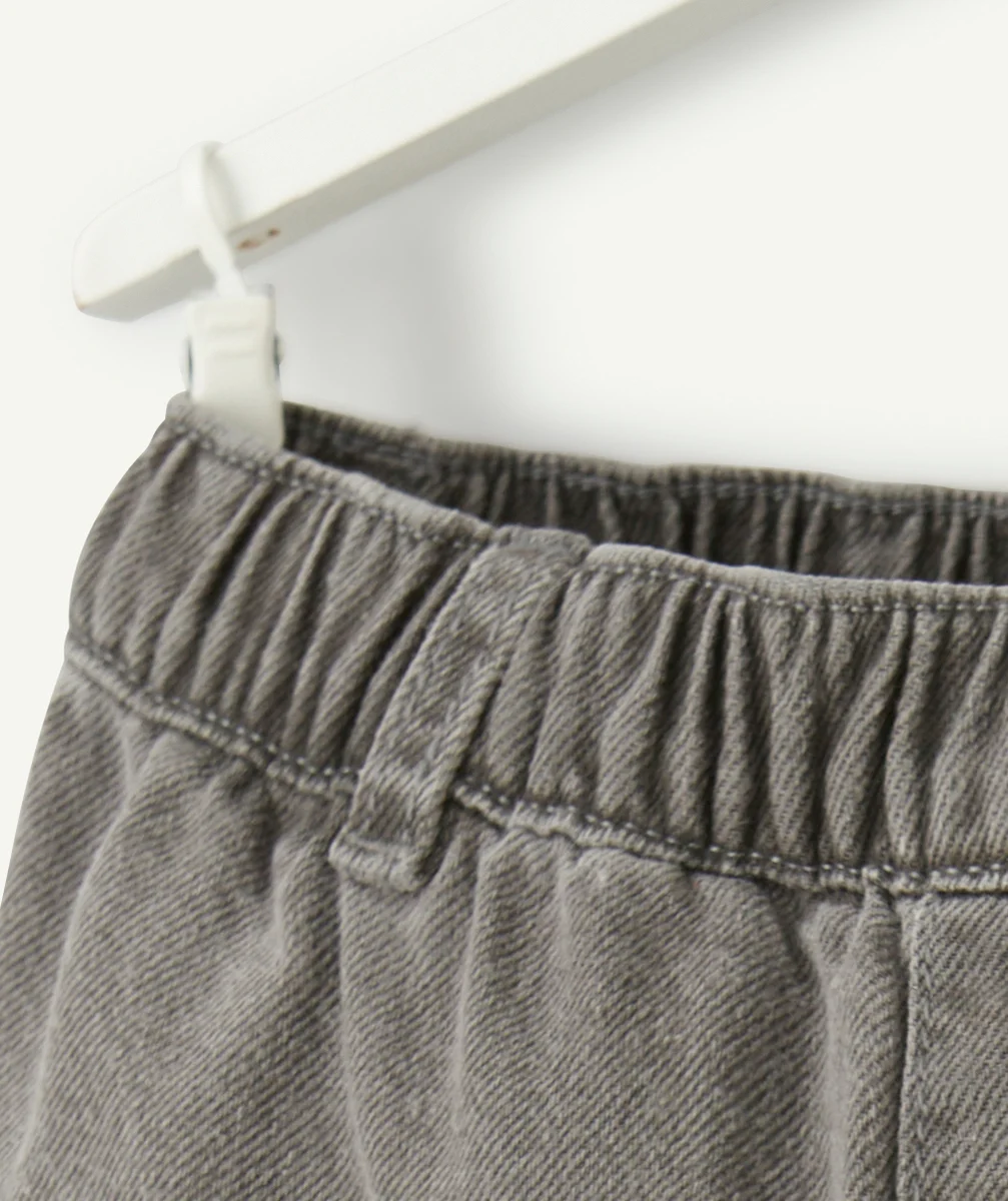 PANTALON RELAX BÉBÉ GARÇON LOW IMPACT GRIS AVEC POCHES