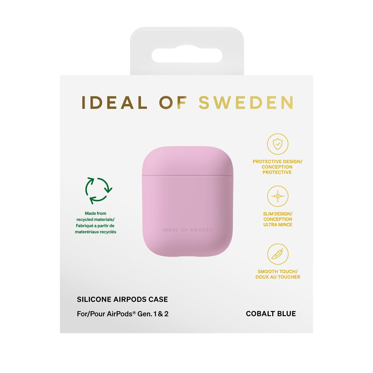 AirPods (1. & 2. Generation) Hardcase Hülle Silikon Case Recycled (IDSIAPC-498) - Bubblegum Pink (Rosa)