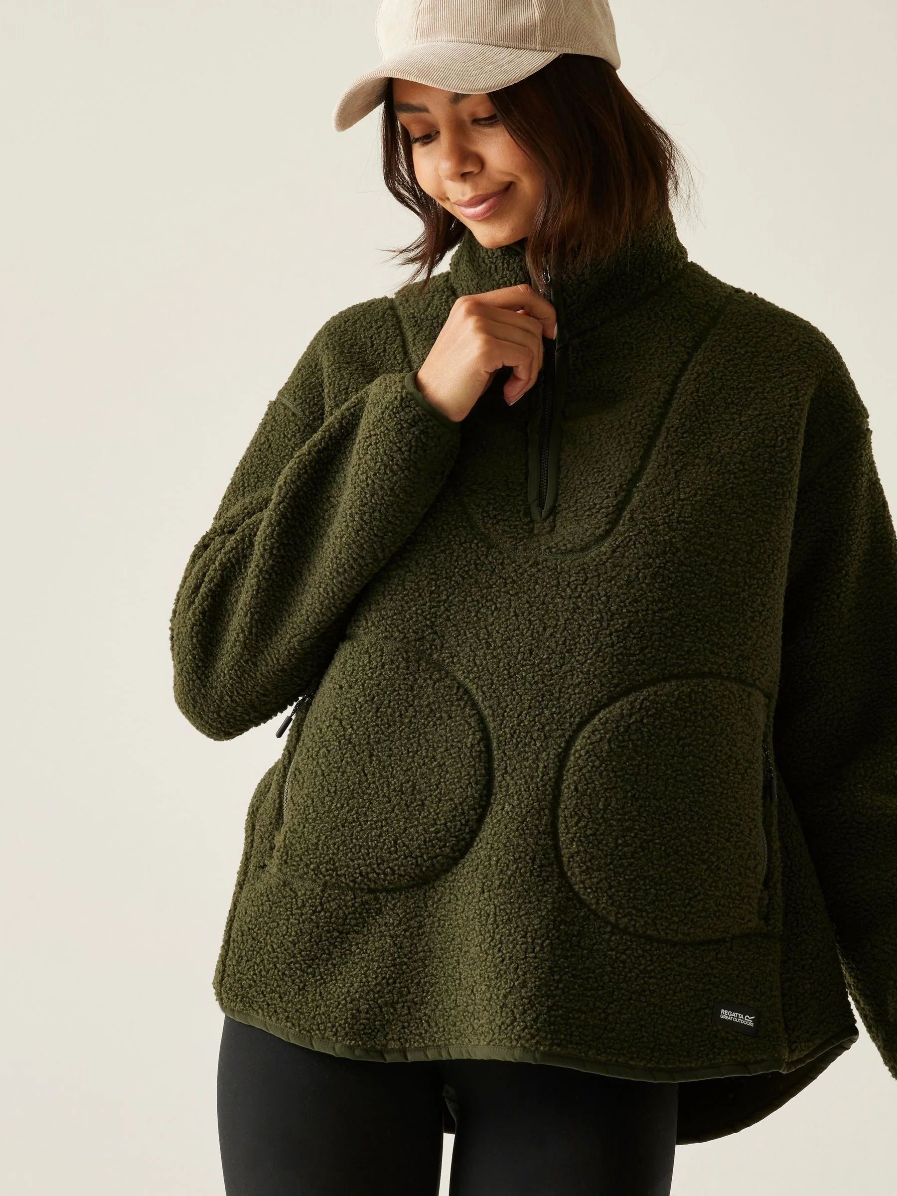 Groen - Regatta Frankie Borg fleece met halve rits