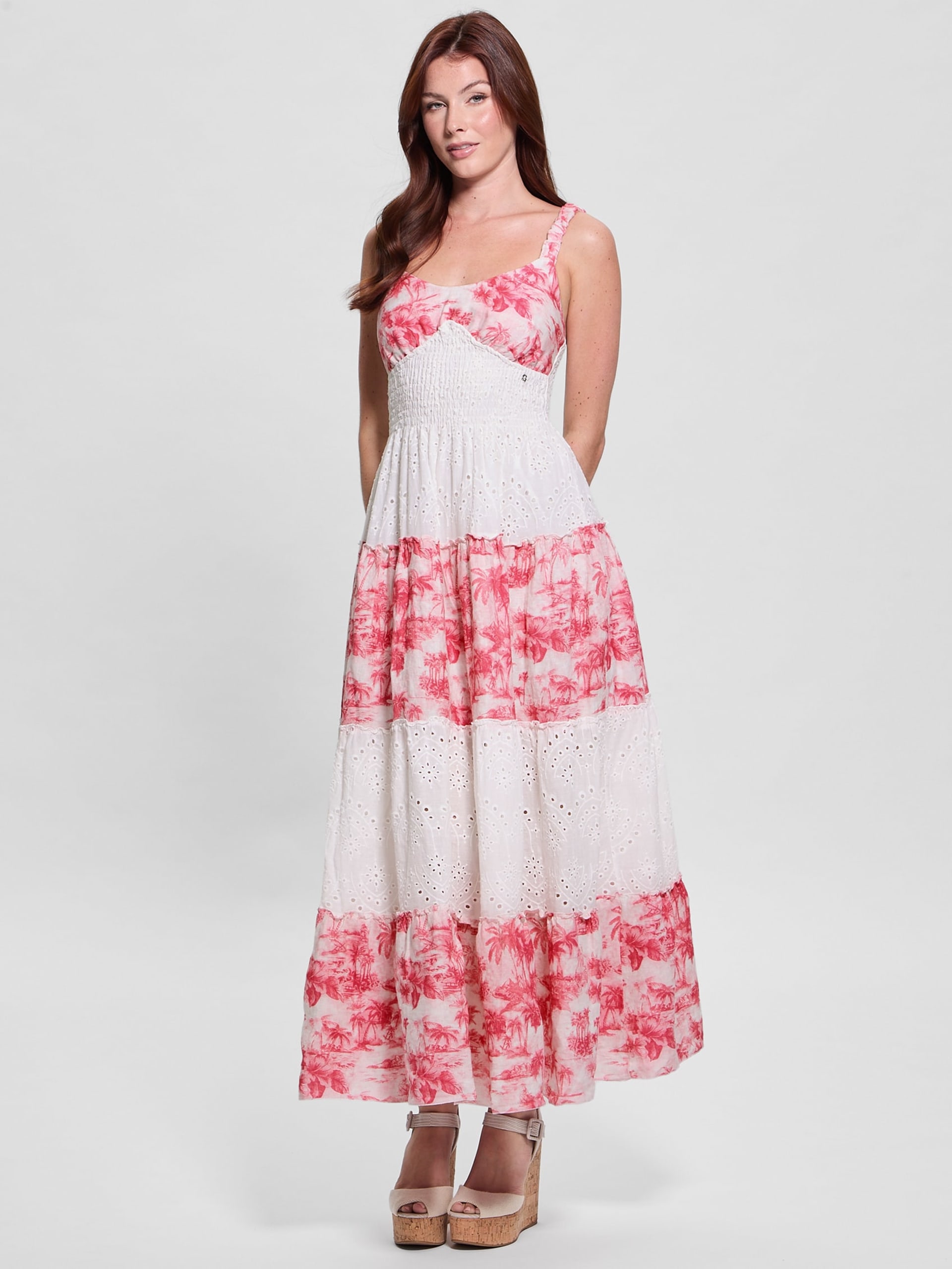Vestido longo de linho Savina, tamanho único