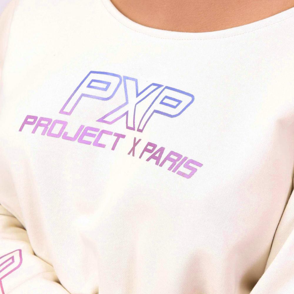 Project X Paris Sweat Écru Femme Project X Paris F212101