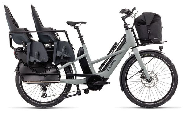 Marchepieds Cube Stepping Board Set Longtail pour Vélo Cargo Cube Longtail Hybrid Noir