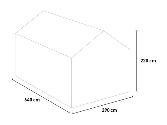 Serre de jardin en polycarbonate 290x570-640x220h FARRAND