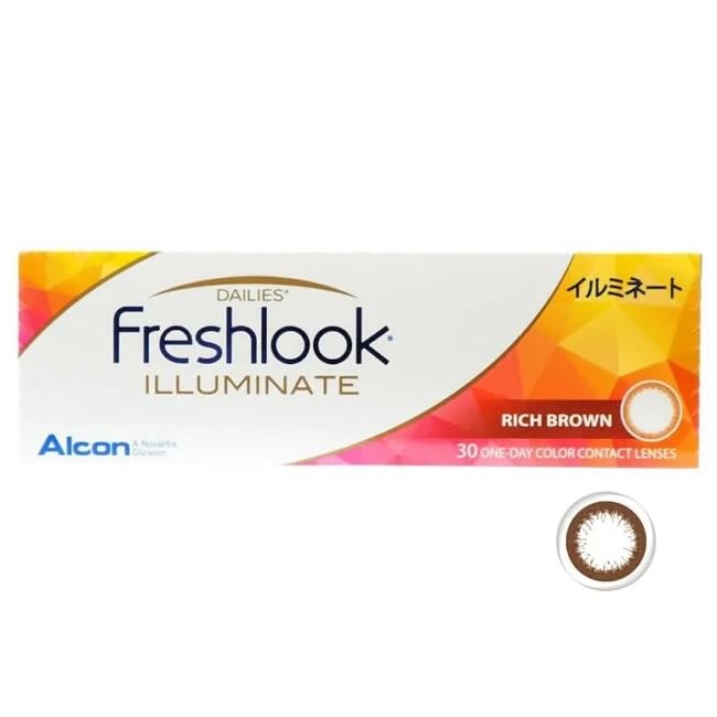 Alcon - Freshlook 1 Day Illuminate Color Lens Lichtbruin 30 stuks