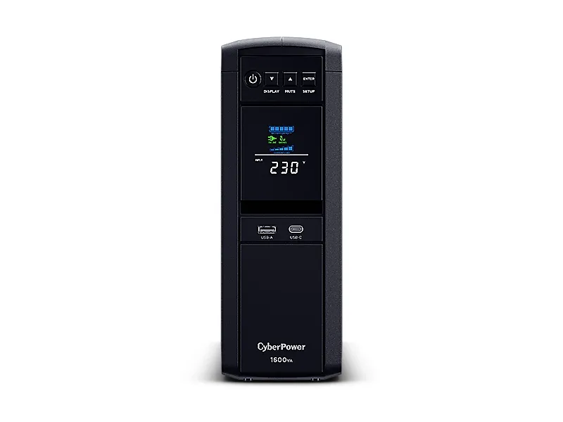 CyberPower - UPS - AC 220/230/240 V - 1000 Watt - 1600 VA - 1 x batteri - Blysyre - USB, RS-232 - output-stikforbindelser: 6