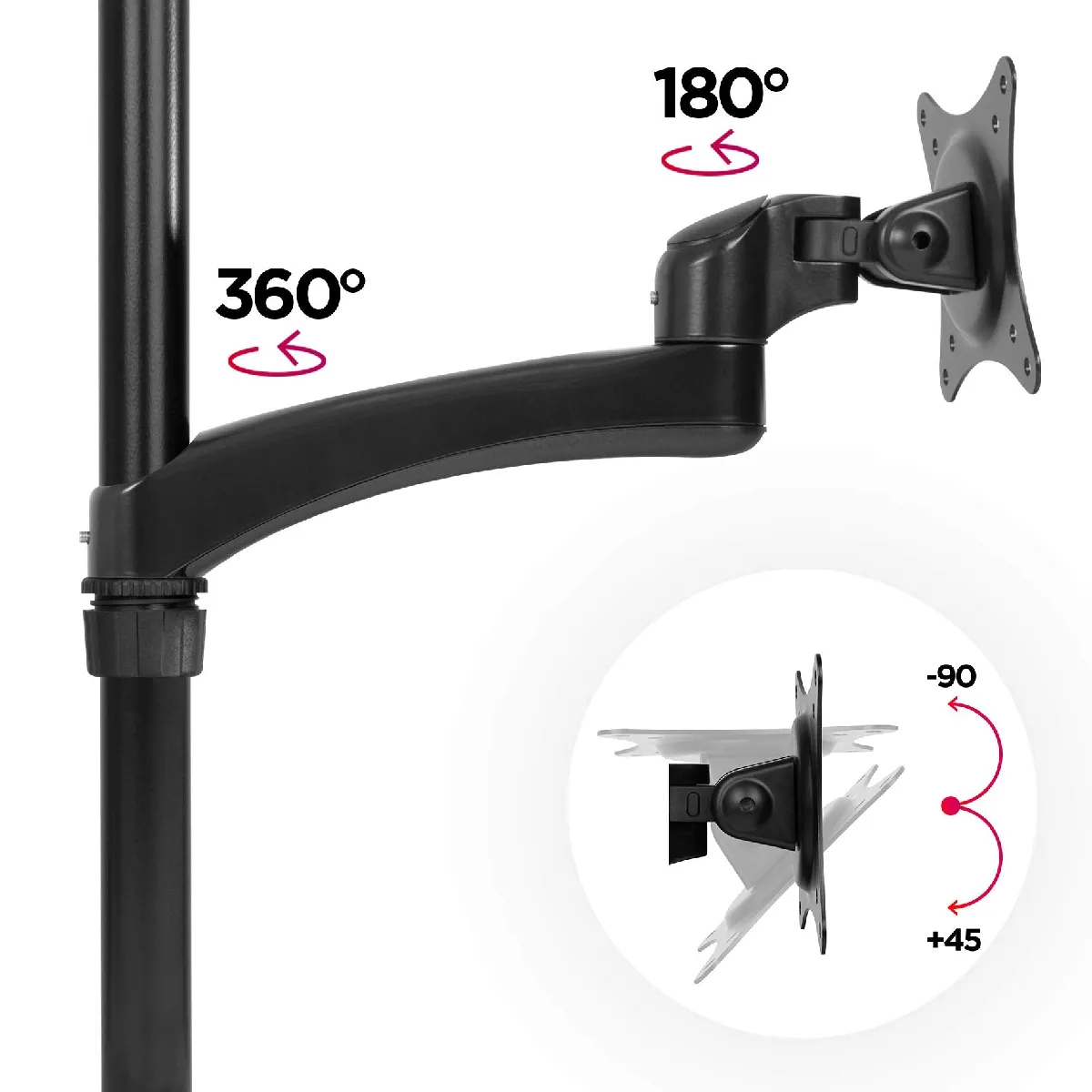 Duronic DM451X2 - Support écran PC à pince
