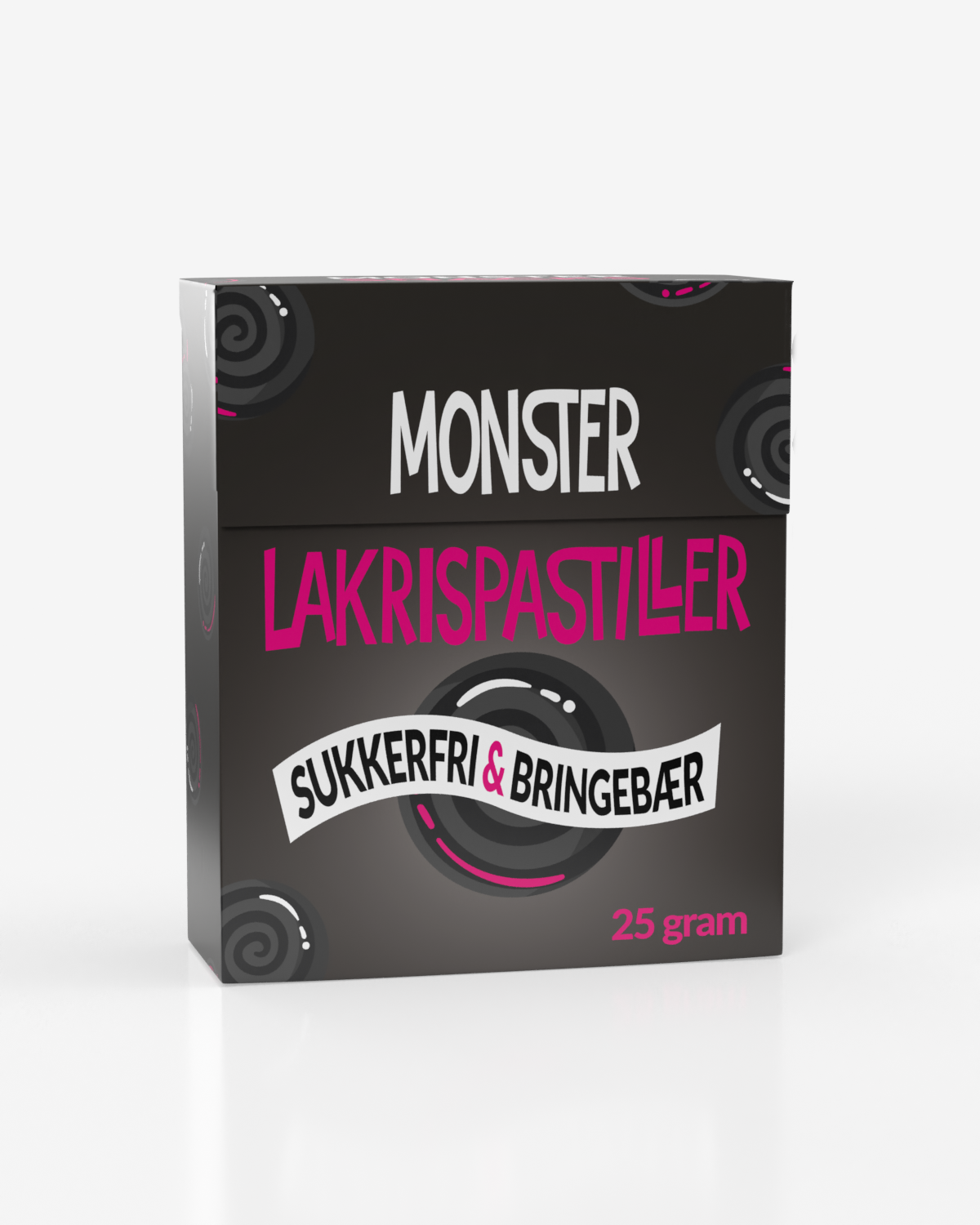 Monster Seasalt Raspberry &amp; Liquorice Pastils 25g - TIPAKNING!