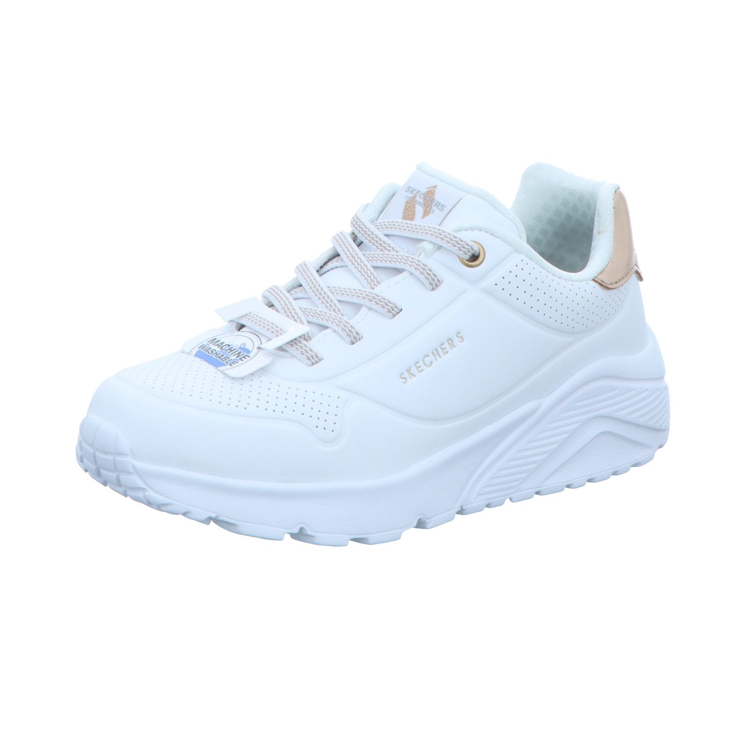 Skechers Kinder-Mädchen-Sneaker-Slipper UNO LITE Weiß