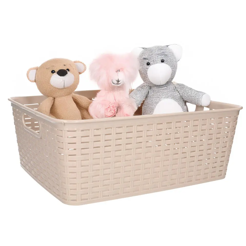 Plasticforte Opbergmand/kastmand - kunststof - beige - 12L