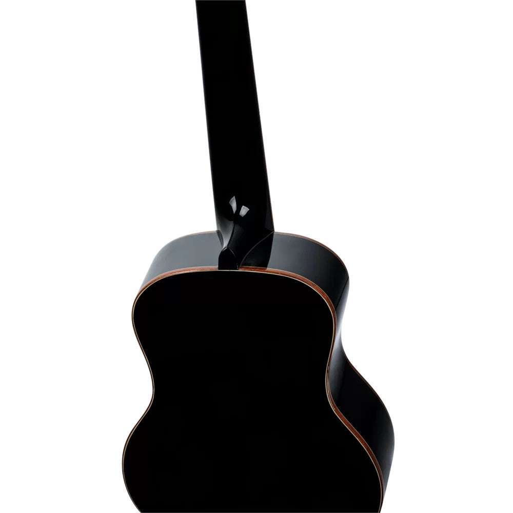 Ortega RUOX-TE Onyx Series Tenor Size Ukulele Black tenor ukelele met gigbag