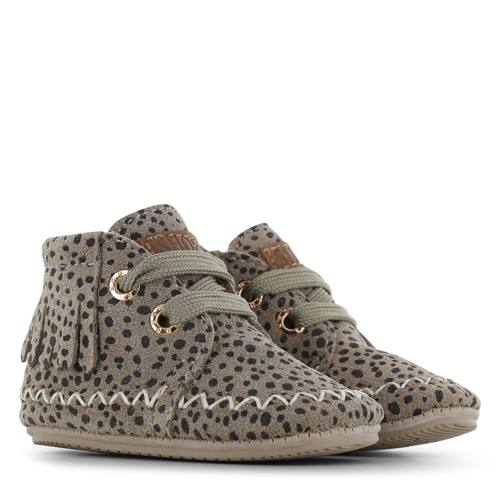 Shoesme grijs BABY-PROOF® schoentje met franjes Suède | Sale