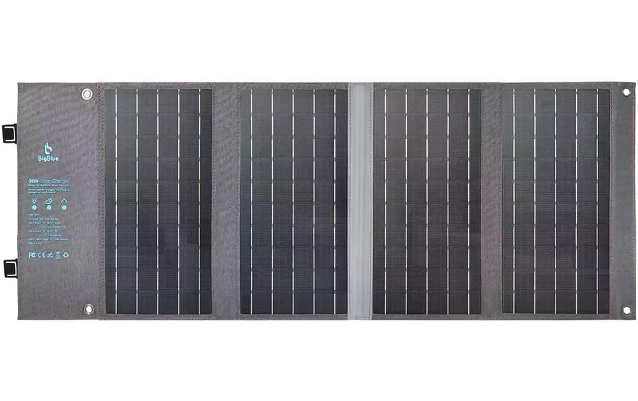 Solar Ladegerät B450 36 W, USB<br>Zusammenfaltbares Solarpanel mit 2 USB Ladeanschlüssen