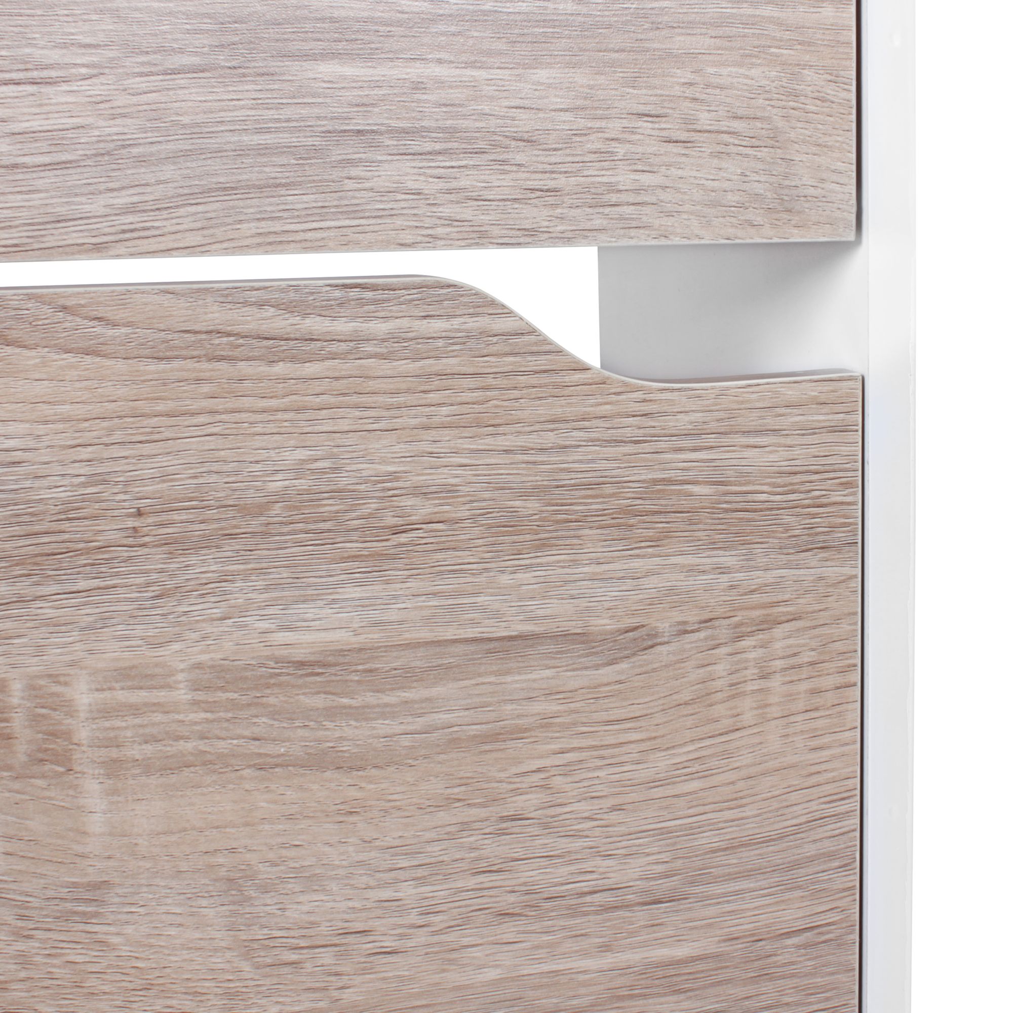 KADIMA DESIGN Schuhschrank 4 Fächer - 24 Paar Schuhe, Weiß und Sonoma Eiche, Robuste Spanplatte, KADIMA DESIGN