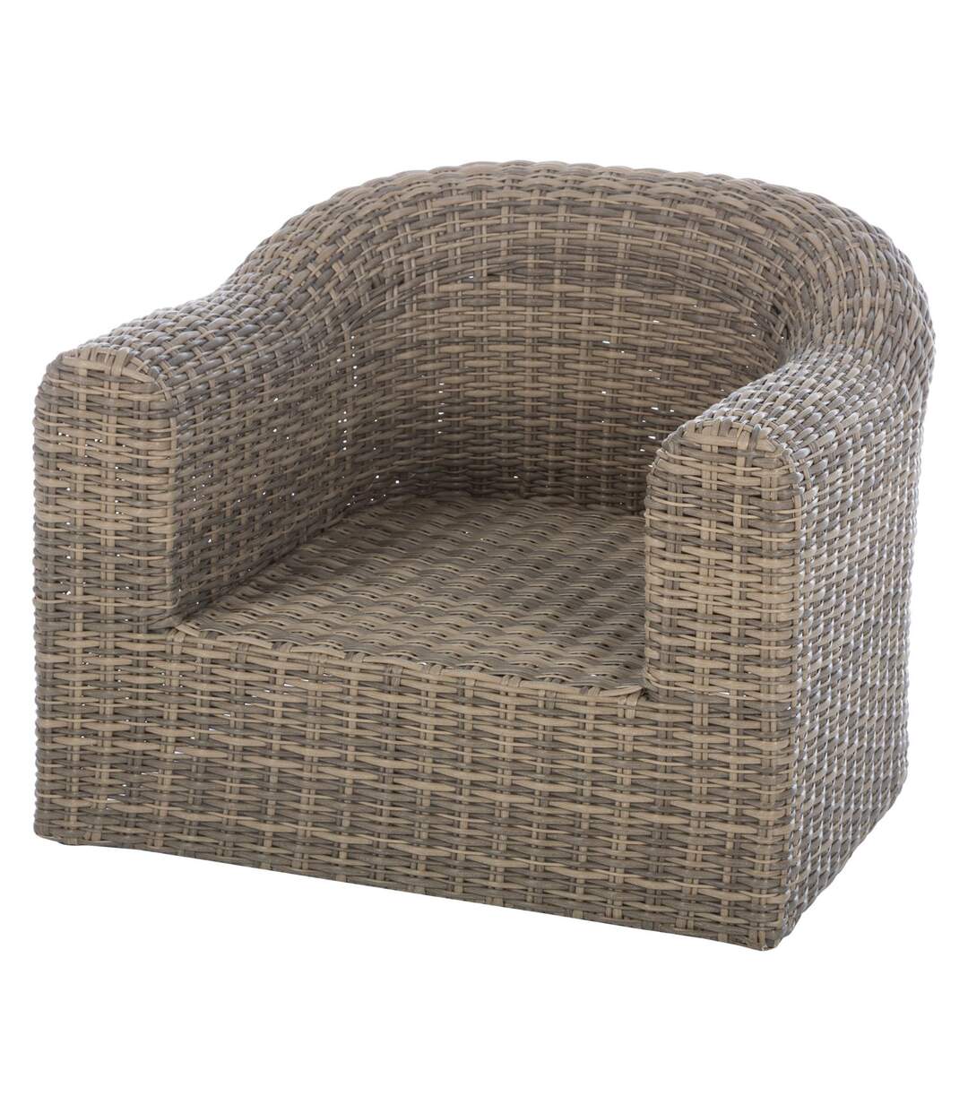 Fauteuil salon de jardin en résine tressée Moorea - Marron naturae