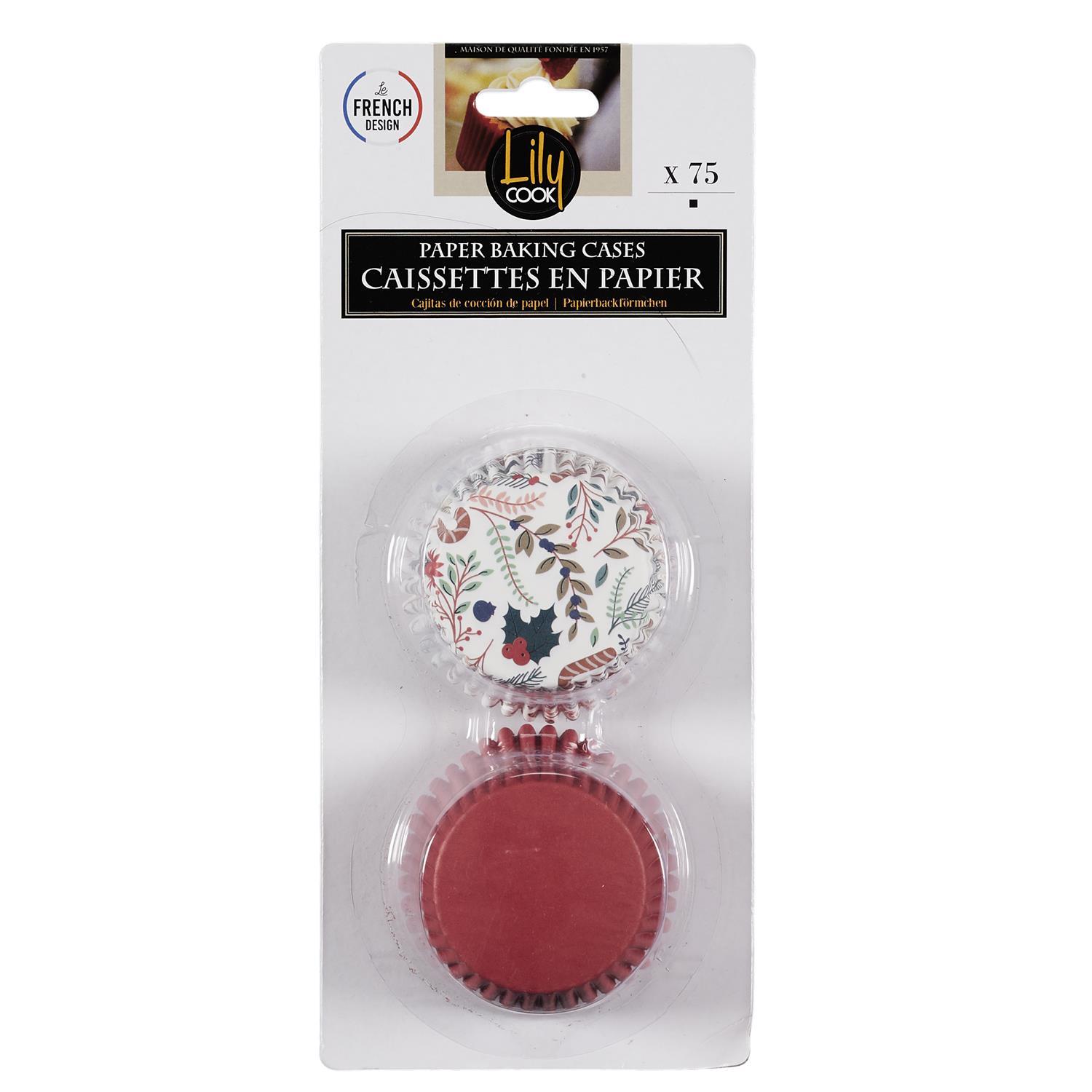 CAISSETTE CUISSON PAPIER NOEL X75 PIECES