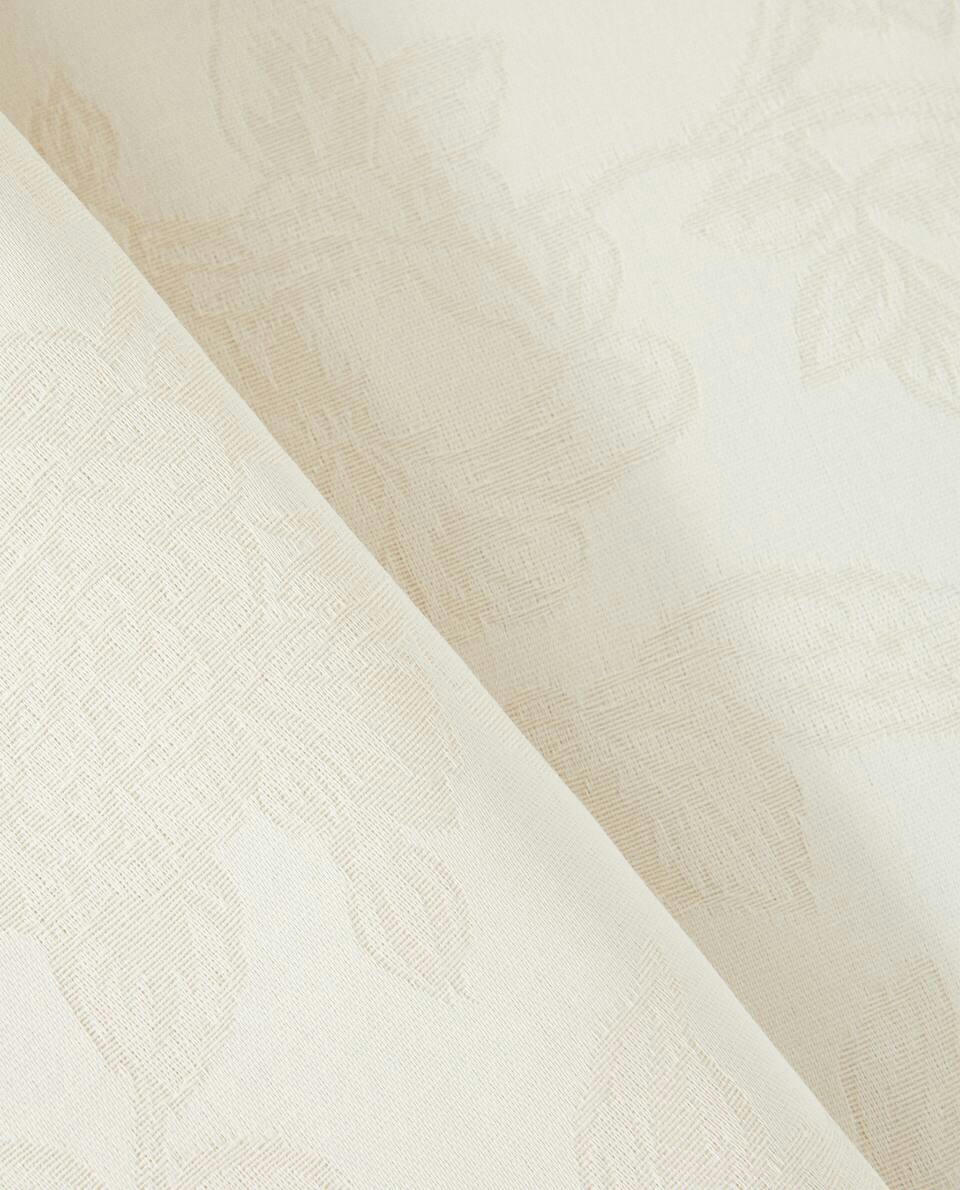 TOALHA DE MESA FLORAL JACQUARD